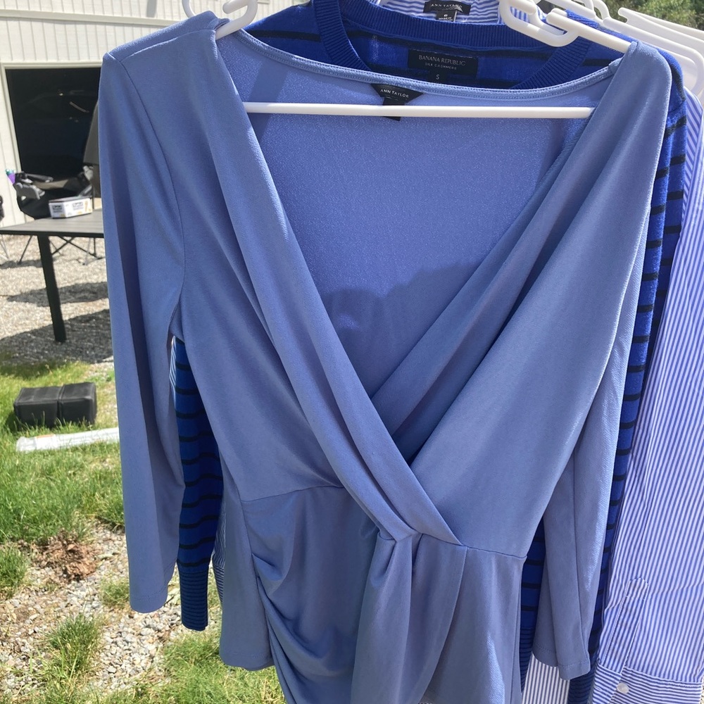 Ann Taylor purple blouse small